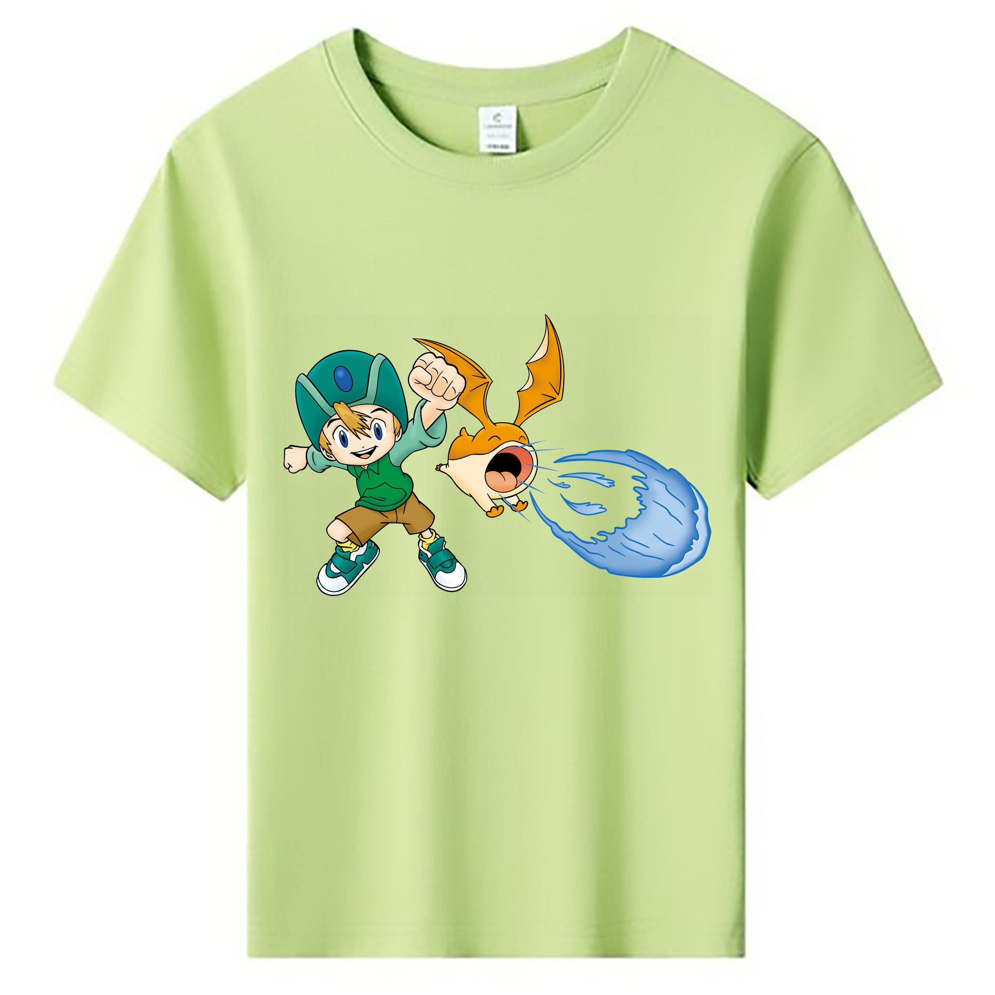 （画像用） Digimon デジタルモンスター/デジモン 綿100％キッズTシャツ（フロントプリント）